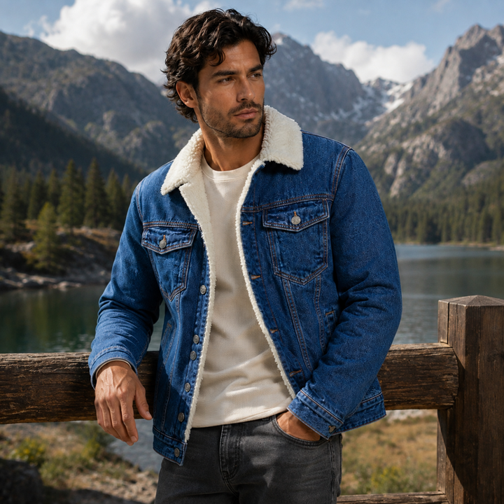 The Kilmarnock Men's Fleece Lined Denim Jacket