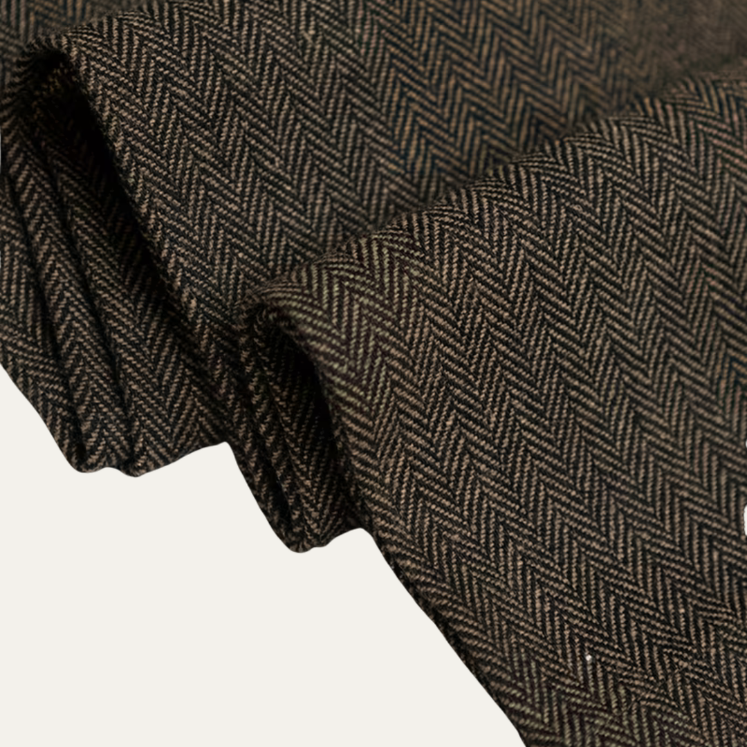The Subiaco Men’s Business Tailored Herringbone Pleated Dress Pants