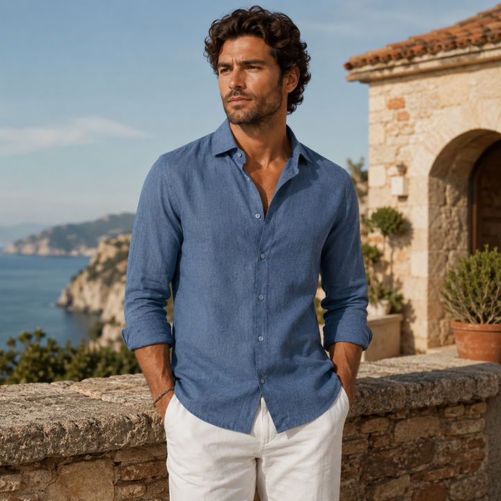 The Edgartown Men’s Casual Breathable Summer Linen Shirt