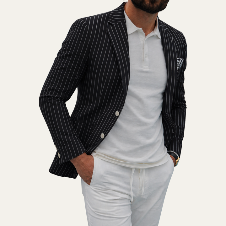 The Orvieto Men’s Striped Lightweight Linen Blend Blazer