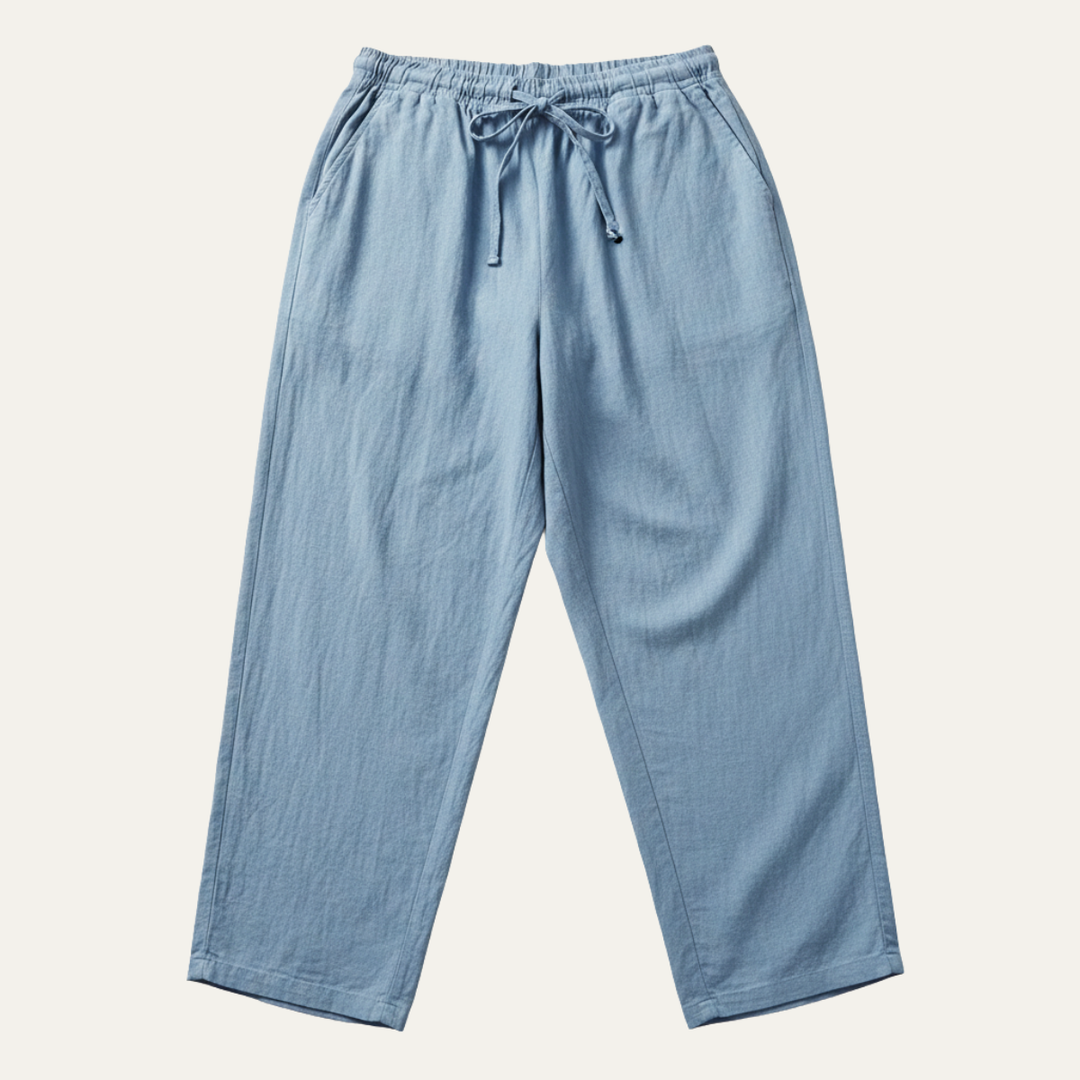 The Meadowwater Men’s Loose Fit Cotton Linen Drawstring Pants
