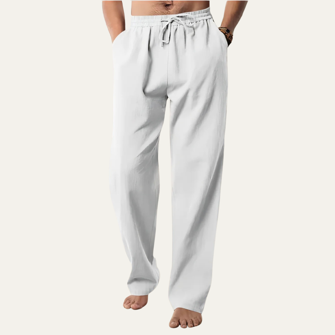 The Larkspur Men’s Cotton Hemp Breathable Straight Leg Pants