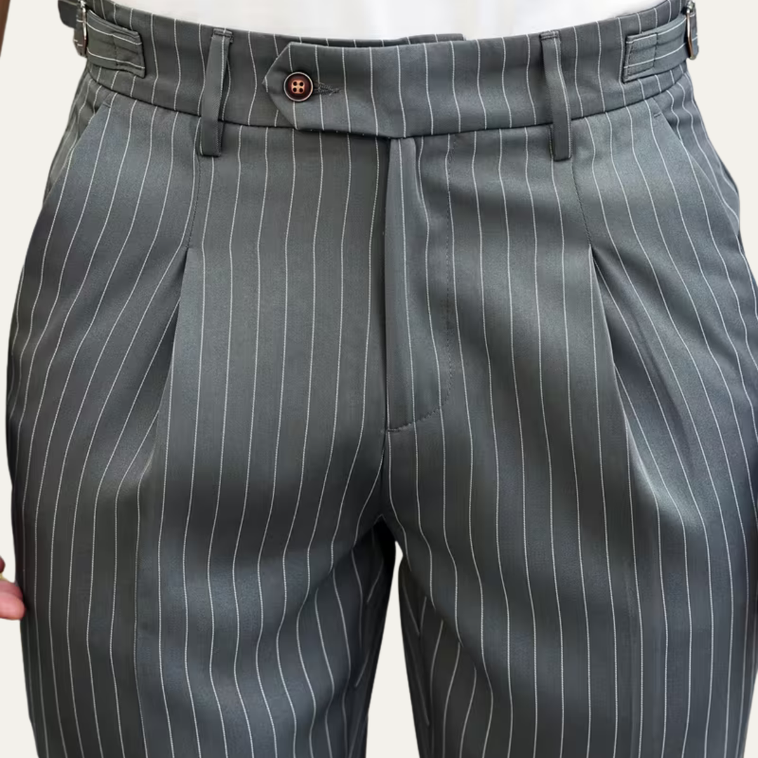 The Cullen Bay Men’s  Slim Fit  Pinstripe Pleated Dress Pants