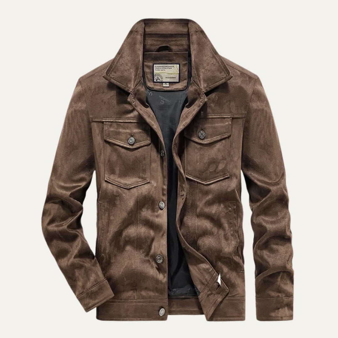 Men's Vintage Suede Cargo Jacket