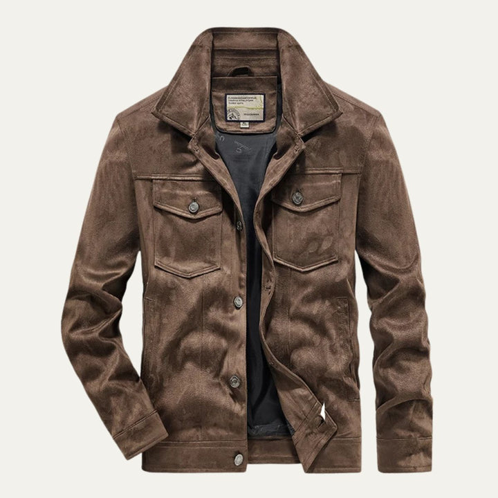 Men's Vintage Suede Cargo Jacket