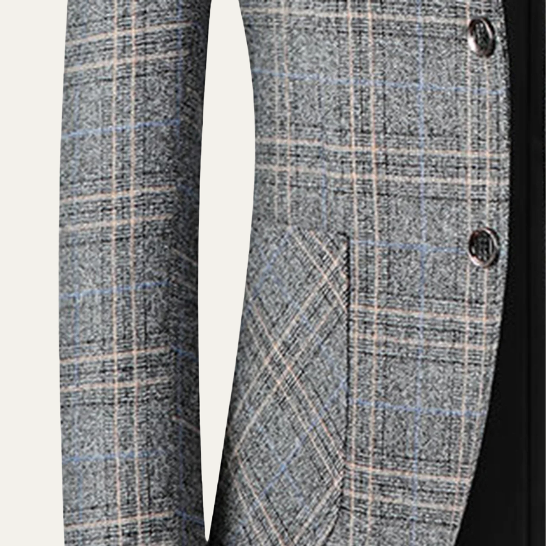 The Merrifield Men's Smart Casual Checked Lightweight Slim Fit Blazer