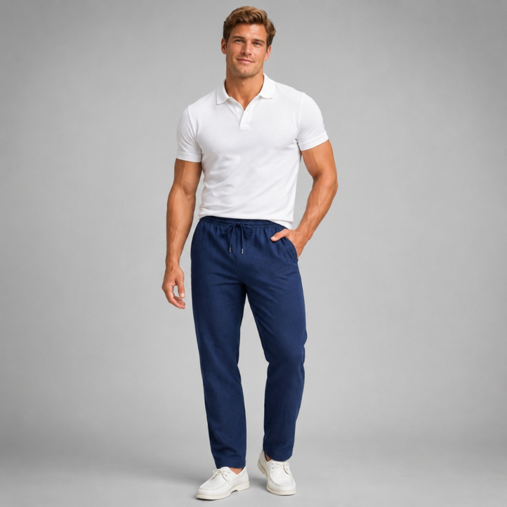 The Larkspur Men’s Cotton Hemp Breathable Straight Leg Pants