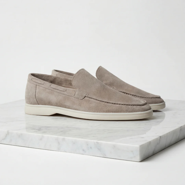 The Aldridge Men's Classic Suede Loafers with Slip On Design