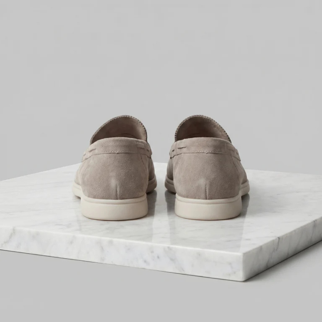 The Aldridge Men's Classic Suede Loafers with Slip On Design