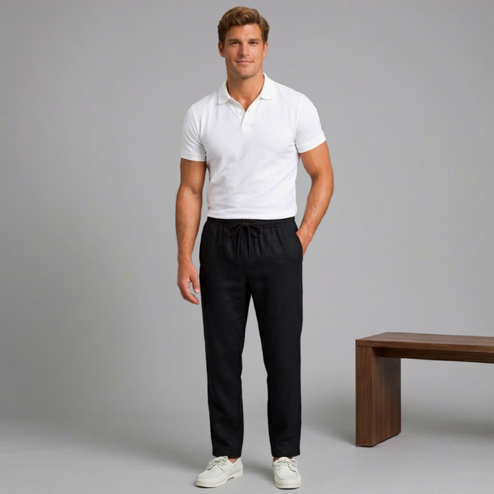 The Larkspur Men’s Cotton Hemp Breathable Straight Leg Pants