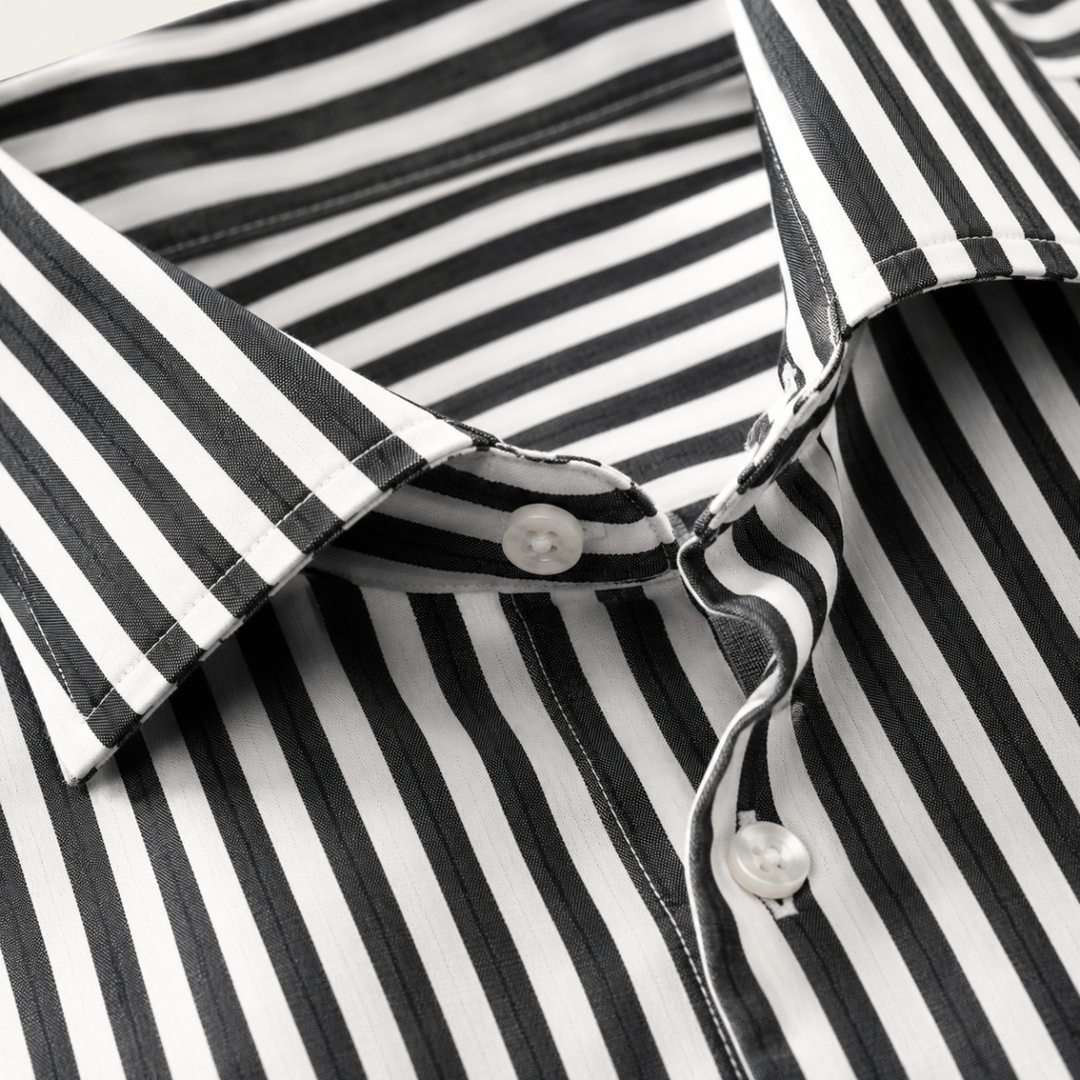 The Asheville Men’s Breathable Smart Fit Striped Linen Shirt