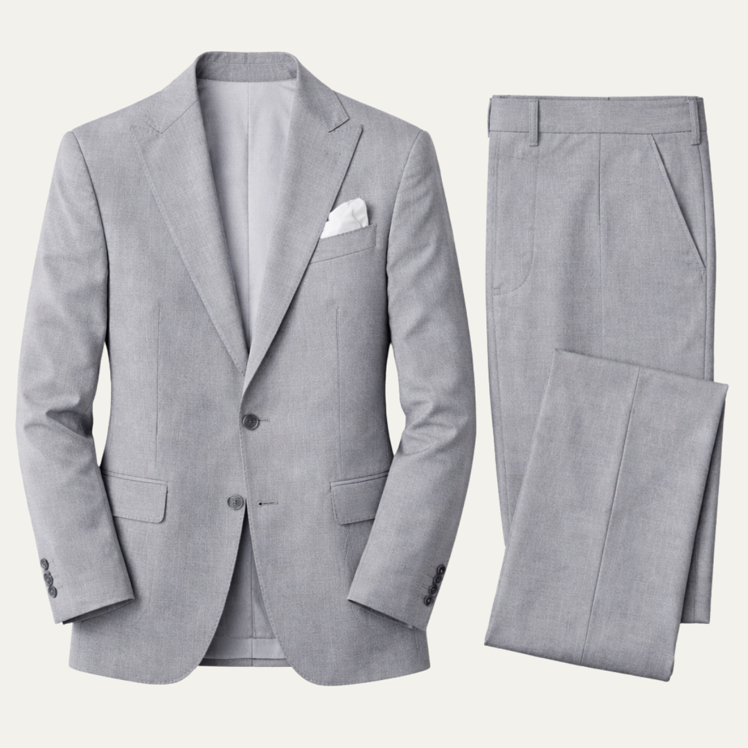 The Geneva Men’s Trendy Linen Suit Set – Blazer & Pants