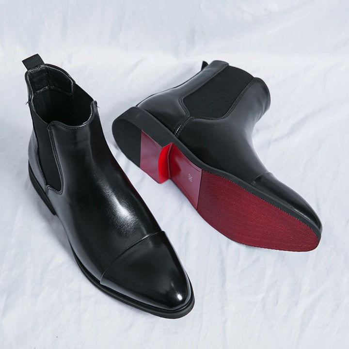 The Savile Row Faux Leather Chelsea Boots for Men