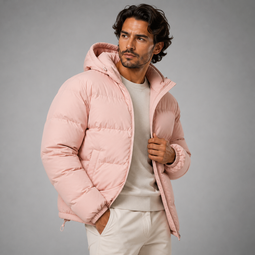The Tallinn Men's Hooded Puffer Jacket - Waterproof Down Winter Coat