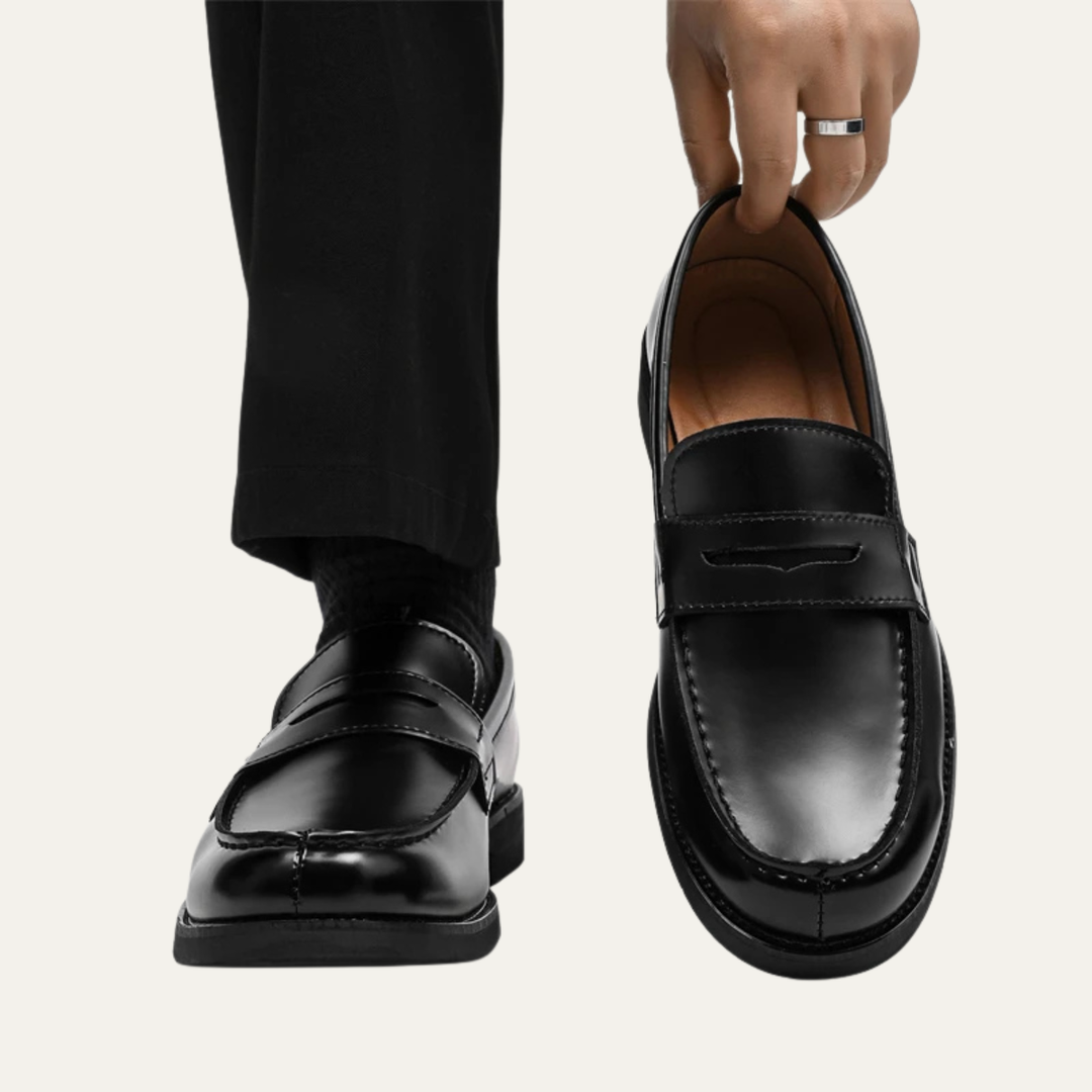 The Watercrest Hill Men’s Handmade Leather Penny Loafers