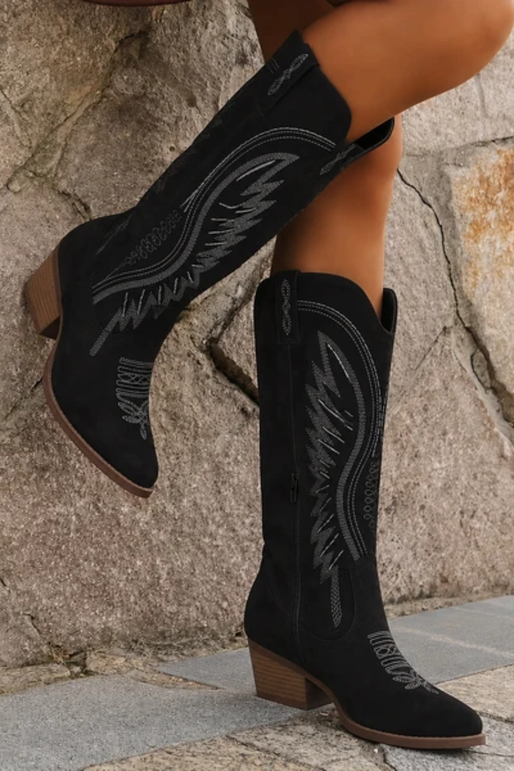 Women’s Embroidered Cowboy Boots – Pointed Toe Western Boots