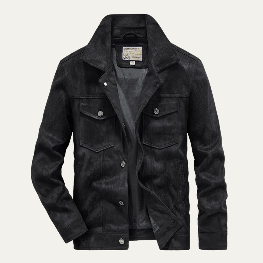 Men's Vintage Suede Cargo Jacket