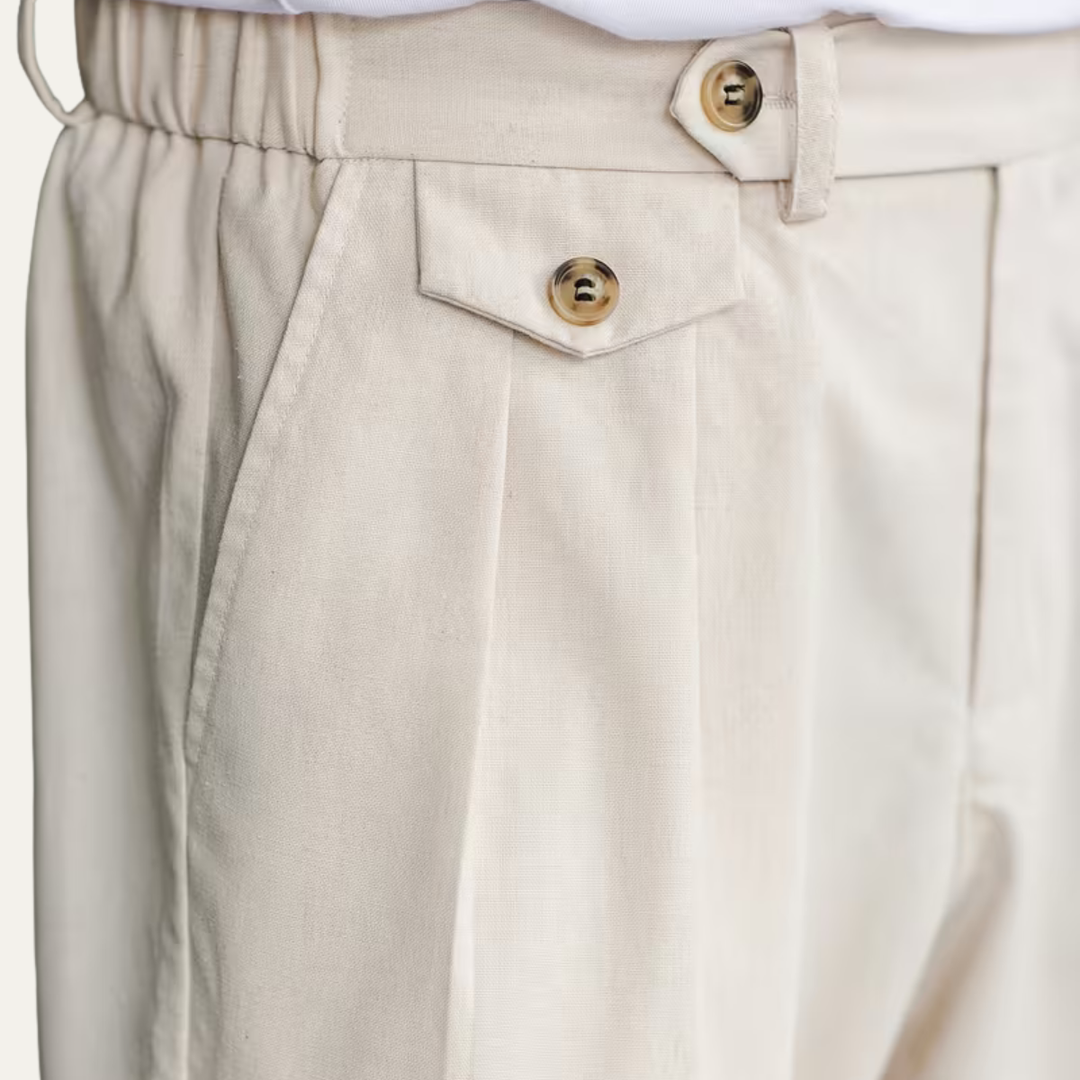 The Sunshine Coast Men’s Double Pleat Tailored Suit Smart Dress Pants