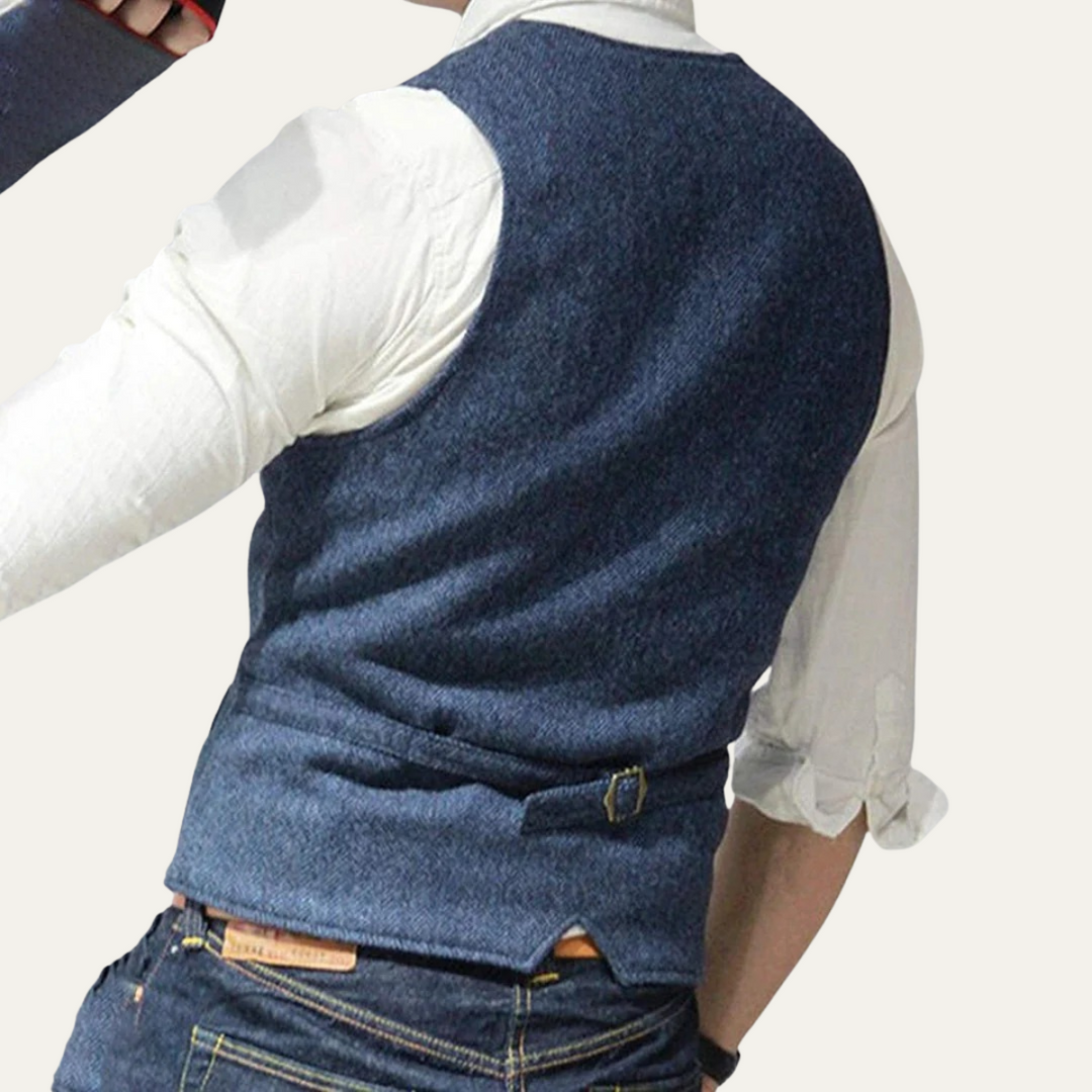 The Harrington Men’s Vintage Button Up Sweater Vest