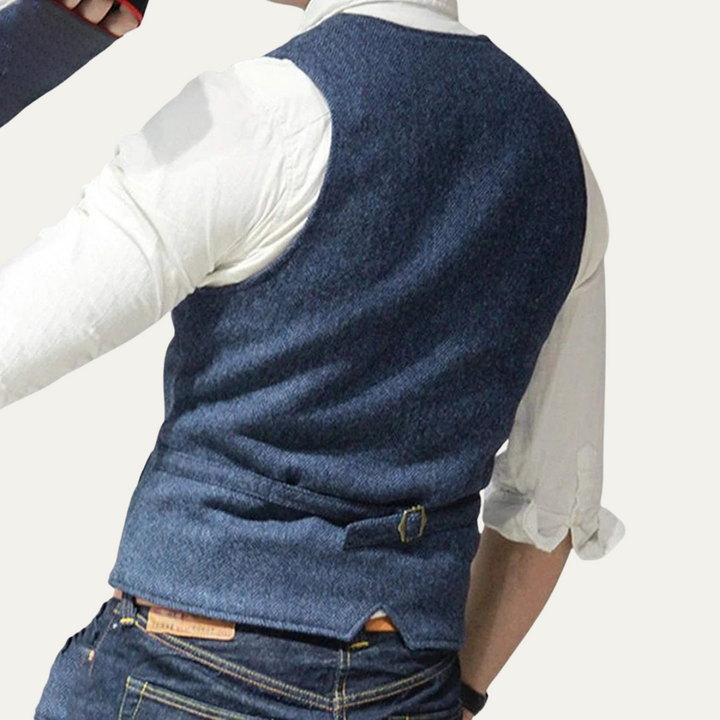 The Harrington Men’s Vintage Button Up Sweater Vest