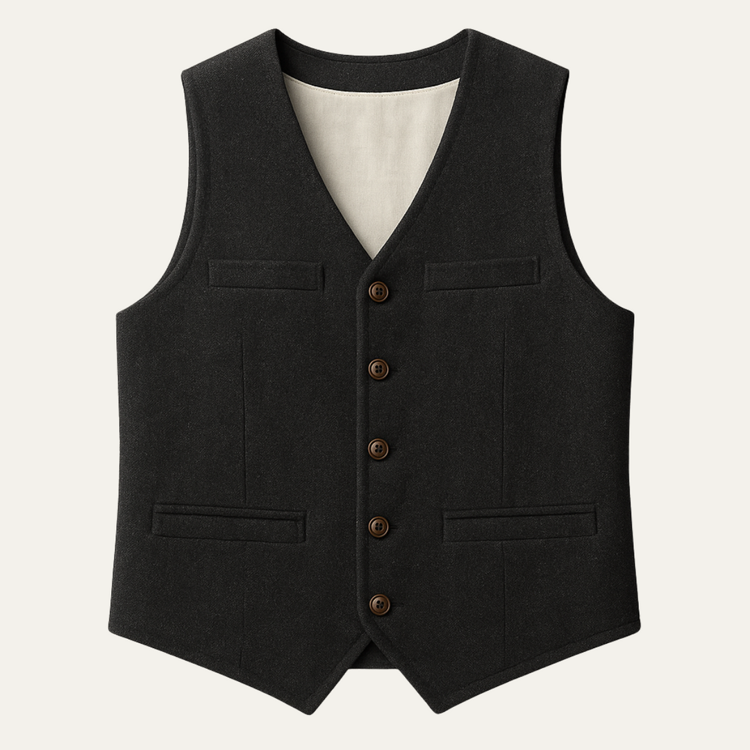 The Harrington Men’s Vintage Button Up Sweater Vest