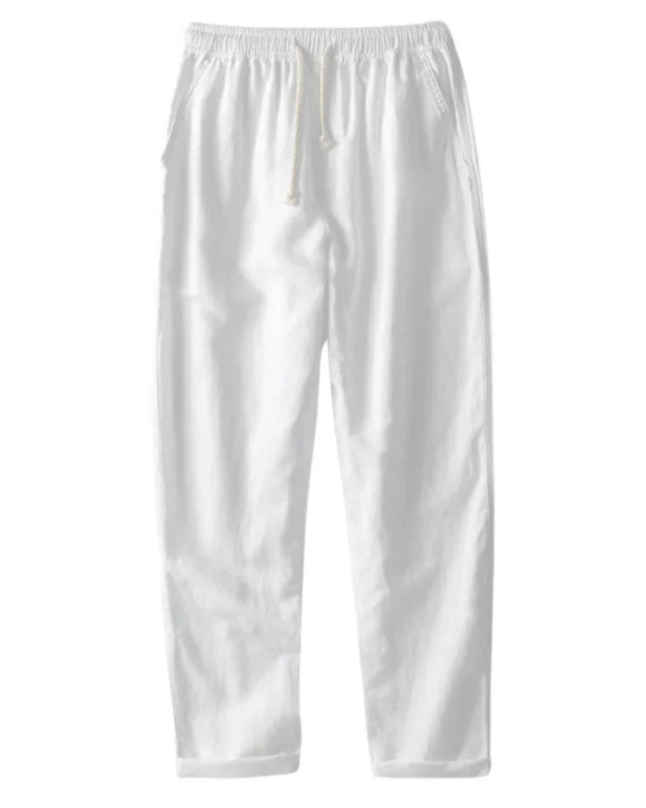 The Brentwood Men's Short Sleeve Linen Shirt & Drawstring Pants Set