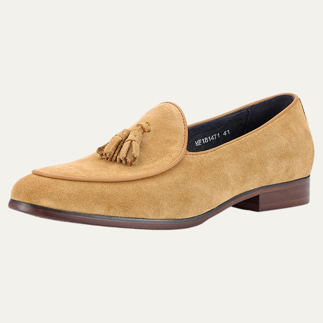 The Brentwood Falls Men’s Suede Leather Tassel Loafers
