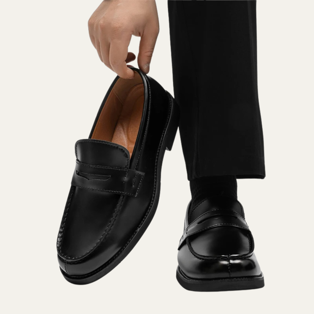 The Watercrest Hill Men’s Handmade Leather Penny Loafers