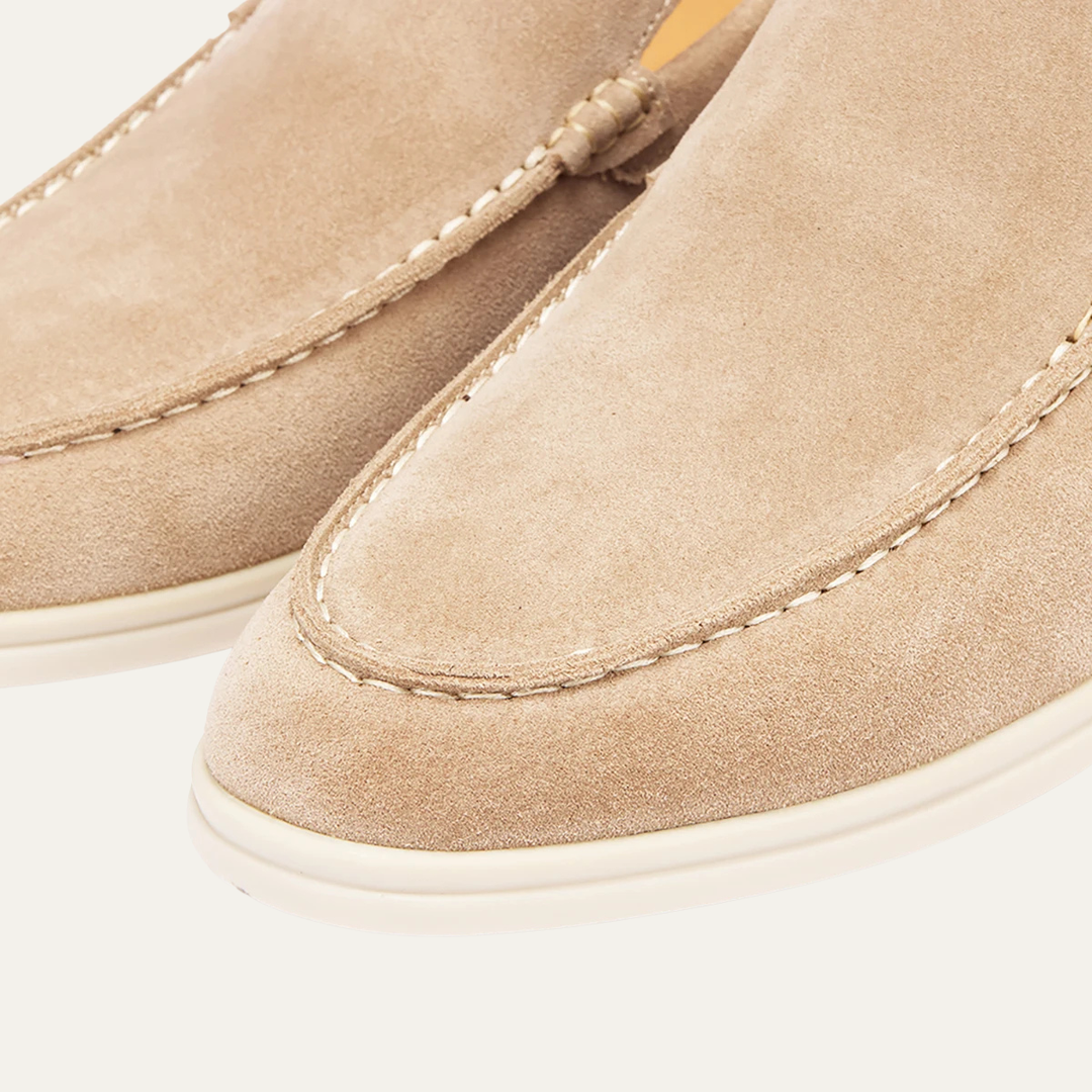 The Meadowgate Men’s Casual Vintage Suede Leather Slip On Loafers - Brown