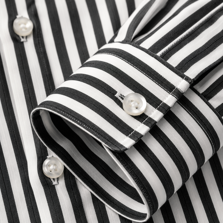 The Asheville Men’s Breathable Smart Fit Striped Linen Shirt