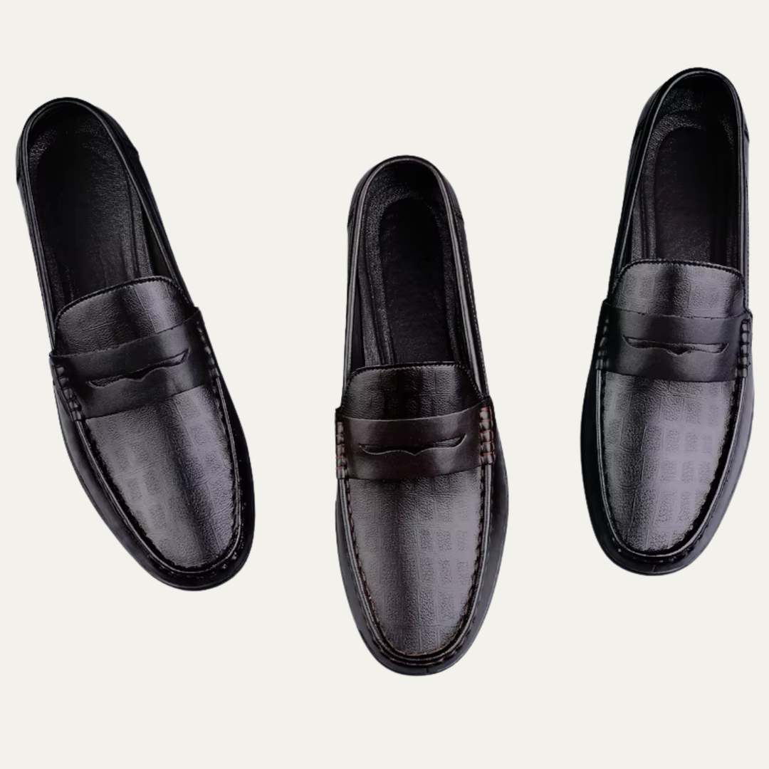 The Brookgate Men’s Breathable Italian Style Leather Slip On Loafers