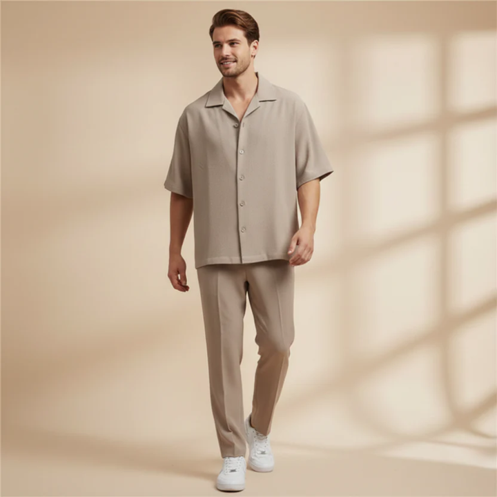 The Cuneo Men's Relaxed Shirt and Pants Set