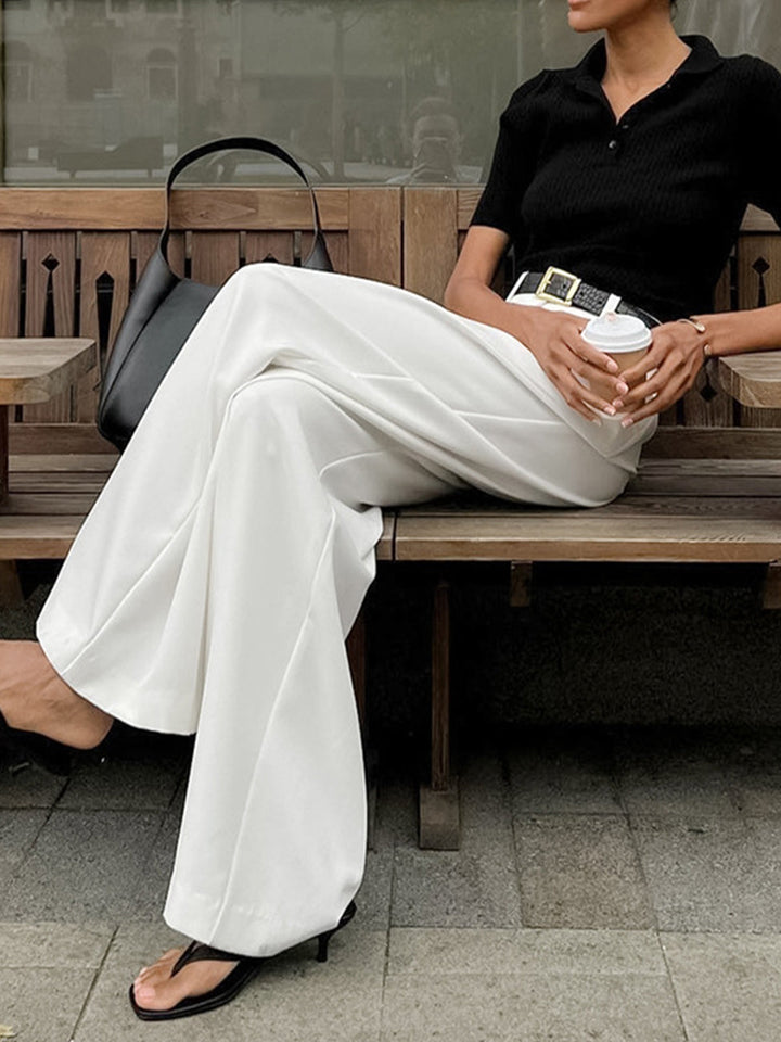 Women’s Relaxed Fit Wide Leg Office Pants
