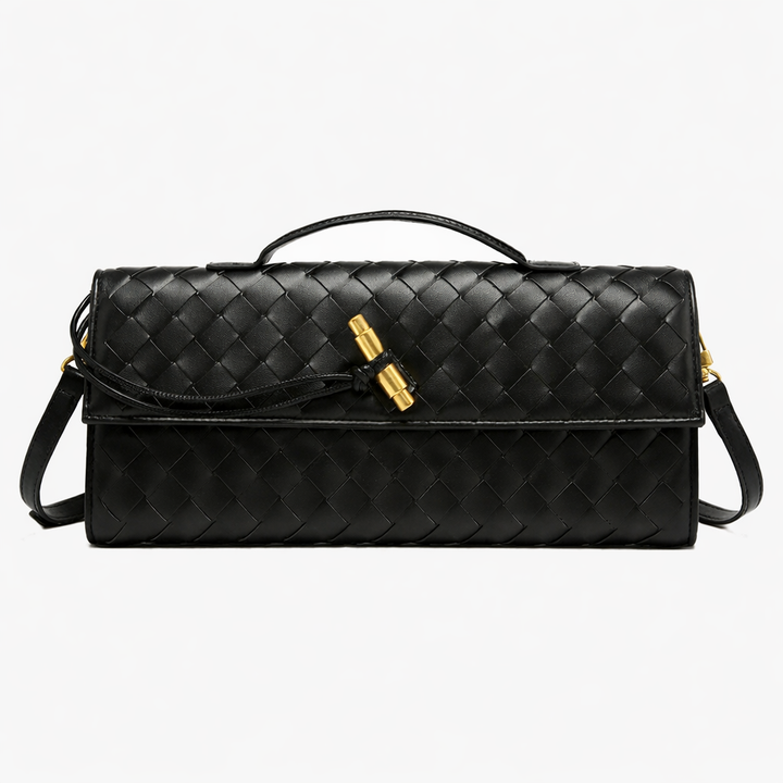 Elegant Woven Clutch Bag – Luxe Evening Shoulder Design