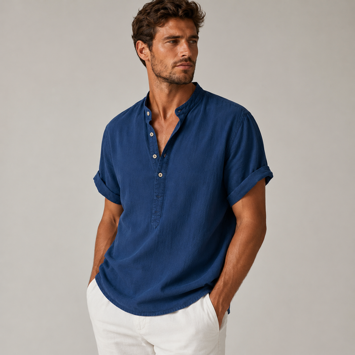 The Montclair Men’s Summer Casual Linen Shirt