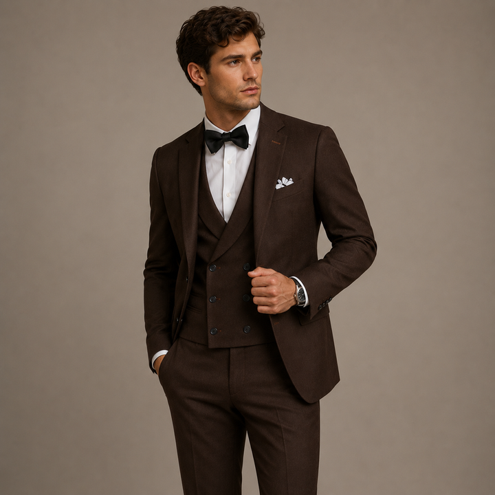 The Remington Men’s 3 Piece Slim Fit Tuxedo Suit Set – Formal Wedding & Business Suit