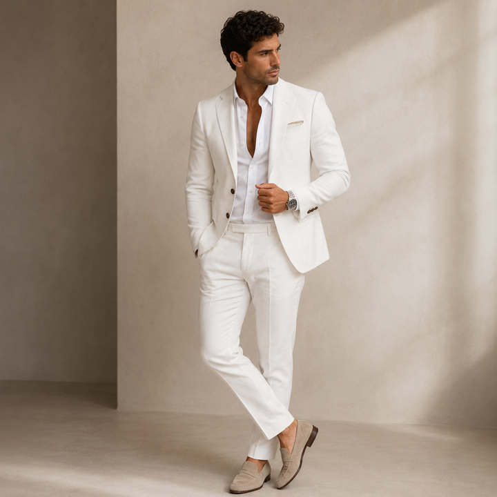 Men’s Slim Fit Set – Two Piece Business Wedding Suit