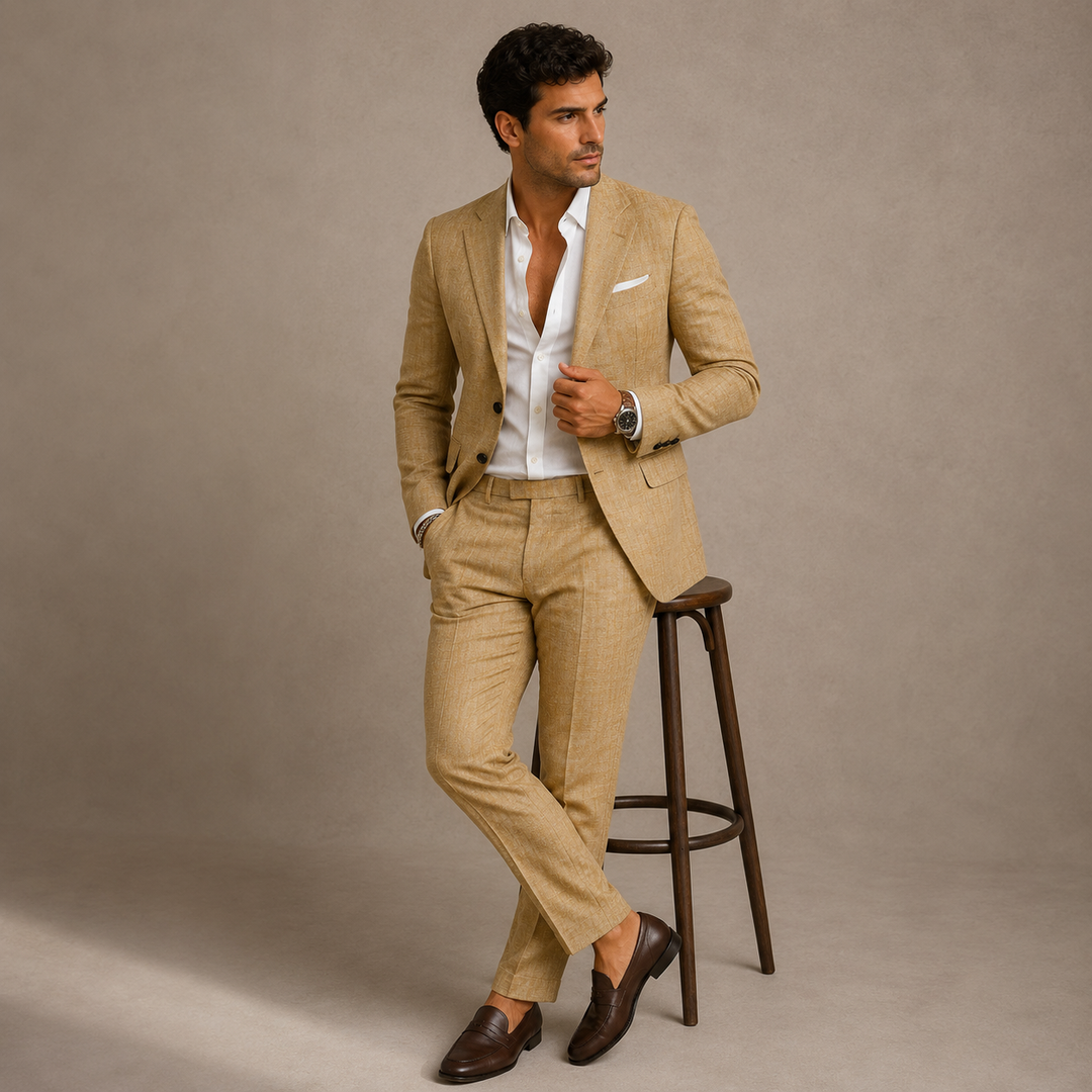 Men’s Slim Fit Set – Two Piece Business Wedding Suit