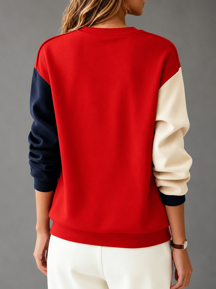 Women's Color Block Crewneck Sweatshirt