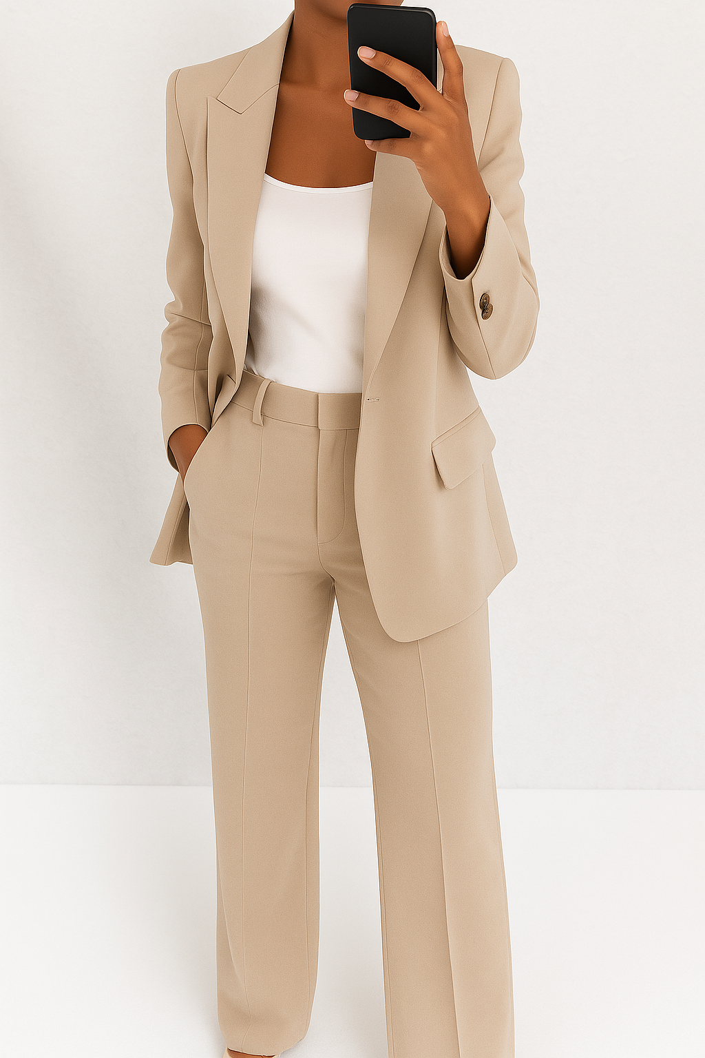 Women's Classic Tailored Blazer and Trouser Set