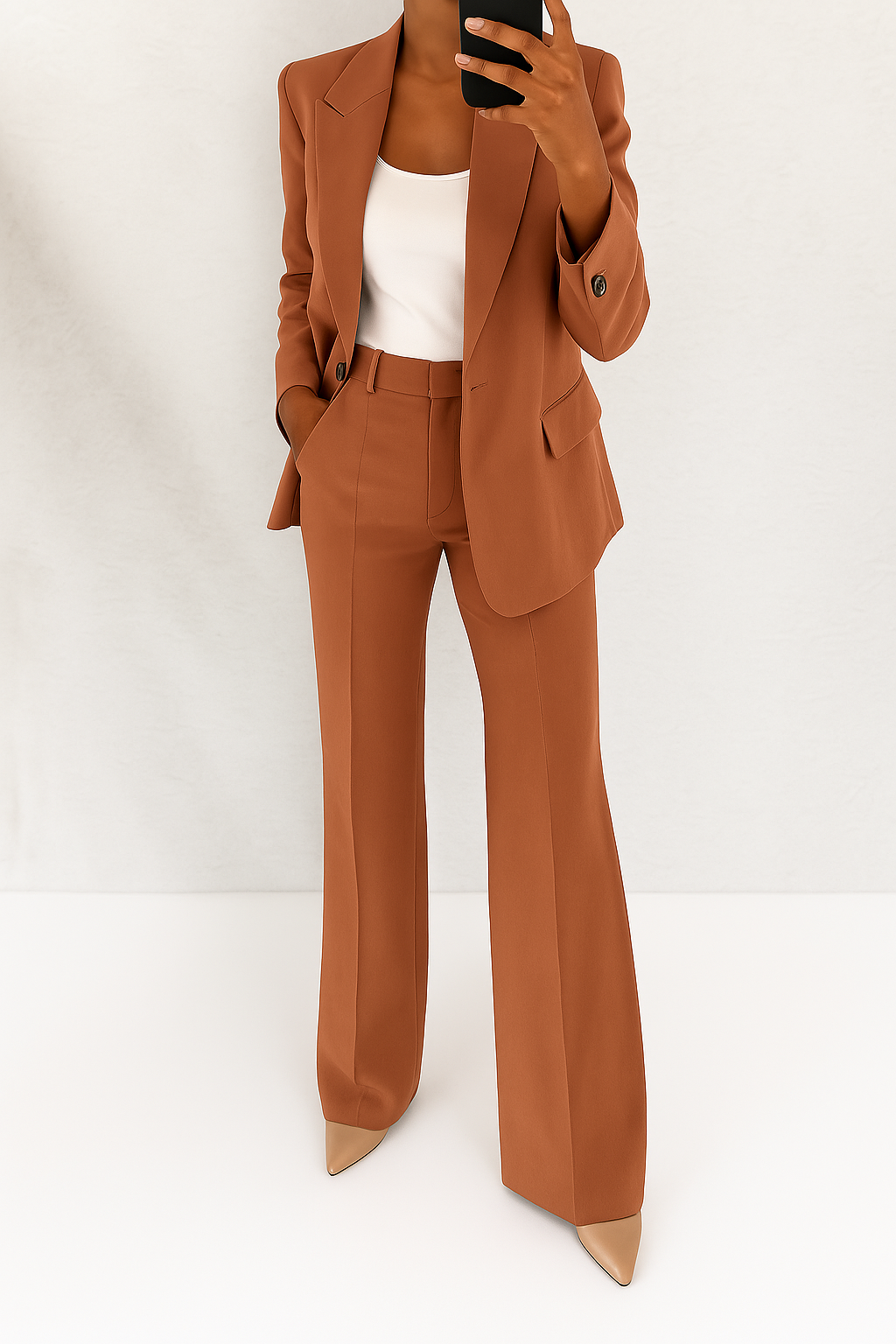 Women's Classic Tailored Blazer and Trouser Set