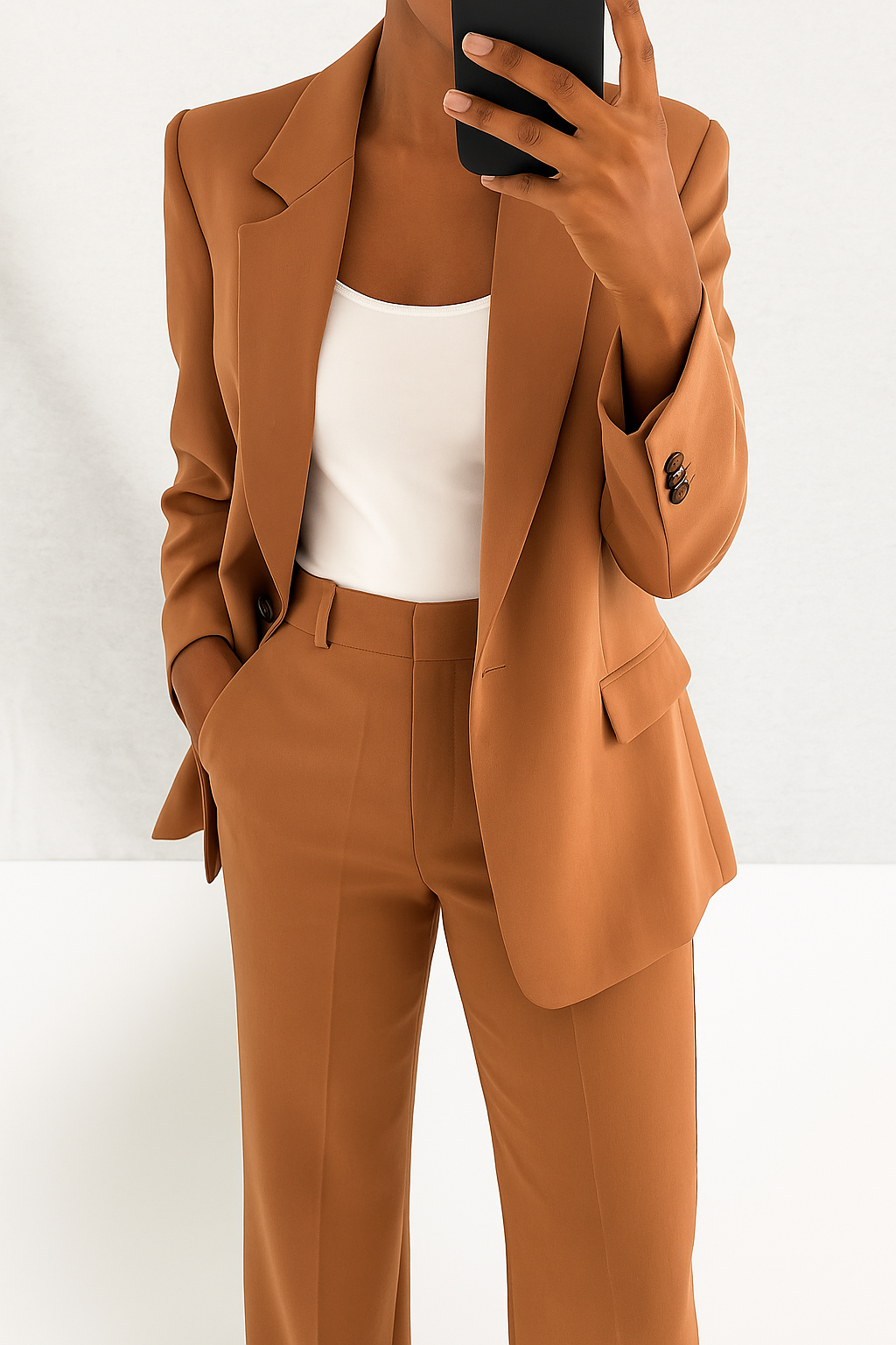 Women's Classic Tailored Blazer and Trouser Set