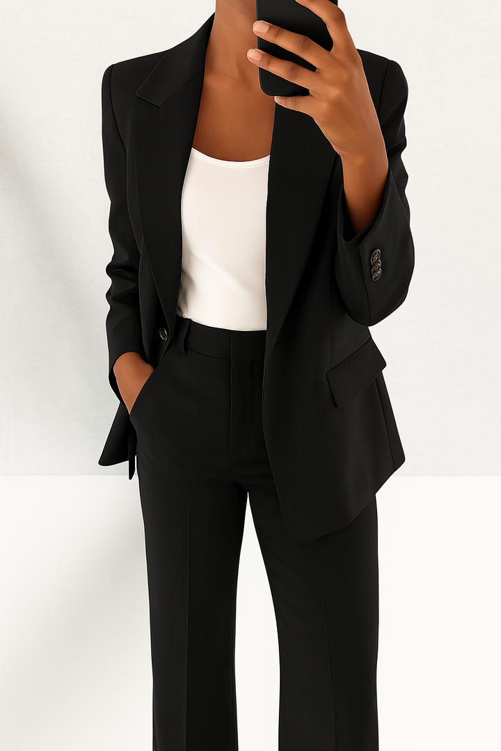Women's Classic Tailored Blazer and Trouser Set