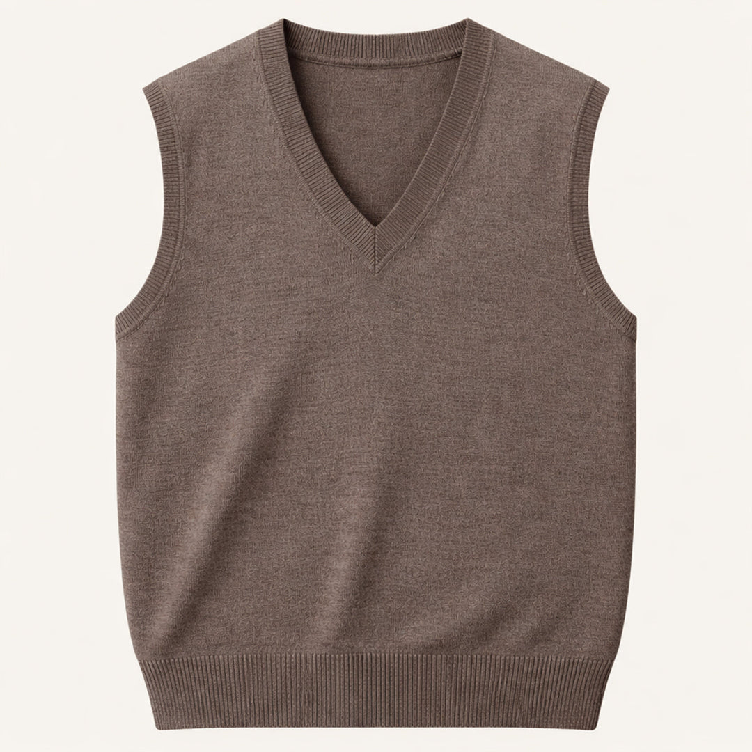 The Riverdale Men’s V Neck Sleeveless Knit Sweater Vest for Layered Look
