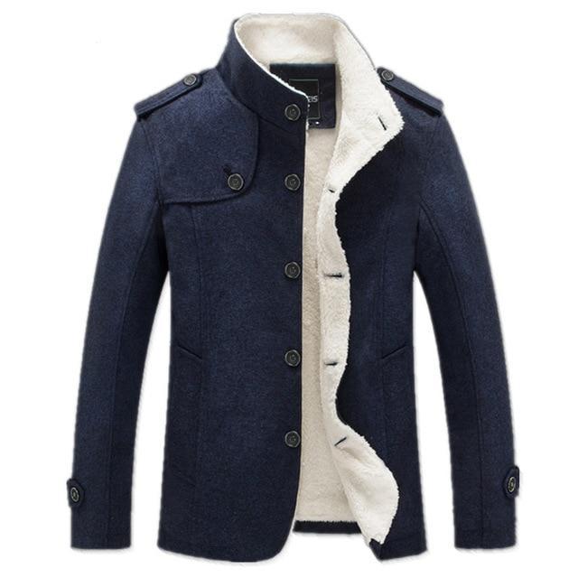 Men's Wool Cotton Blend Coat