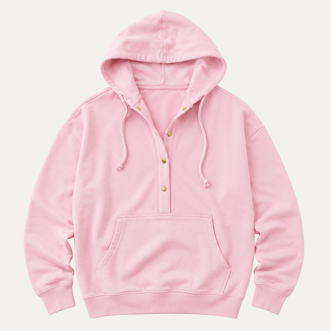 Women's Relaxed Hoodie Drawstrings Sweater
