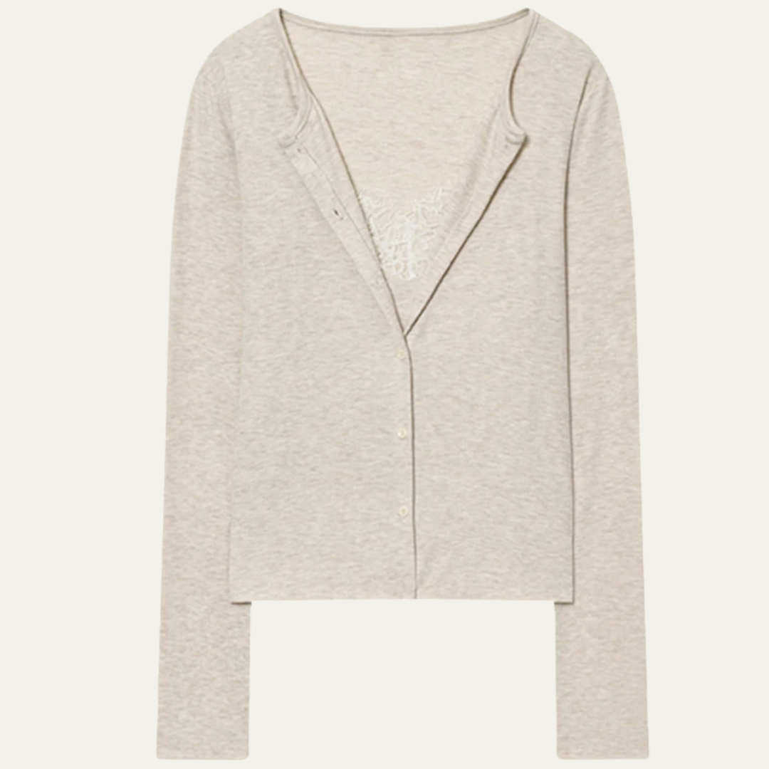 Women's Cropped V Neck Knit Cardigan with Button Front