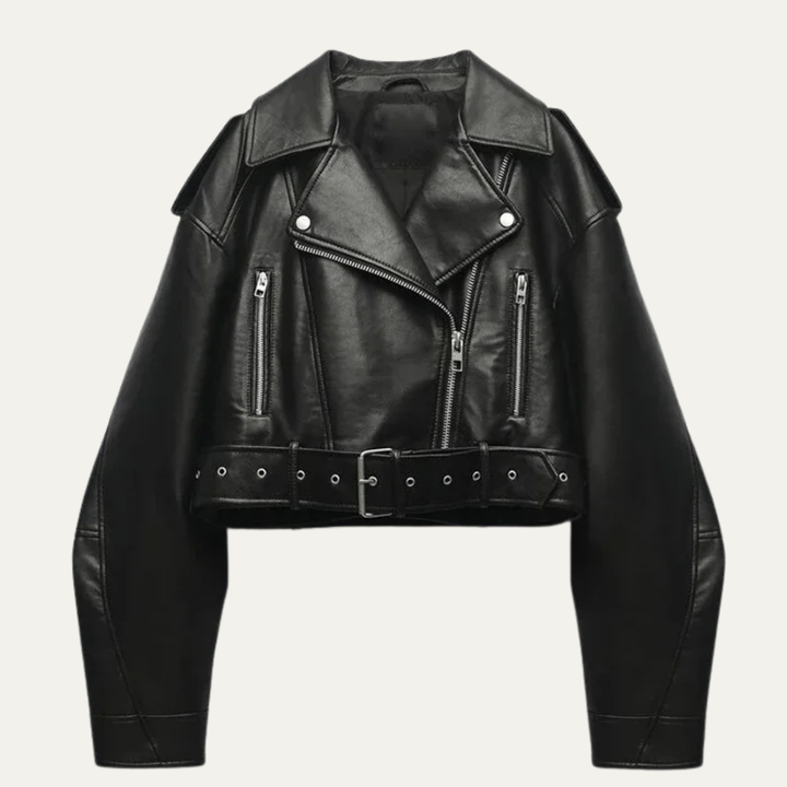 Women's Black Cropped Vintage Jacket