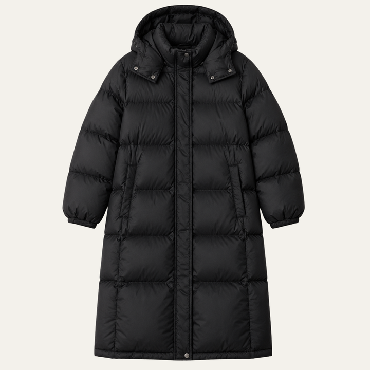 Women's High Collar Quilted Hooded Puffer Jacket