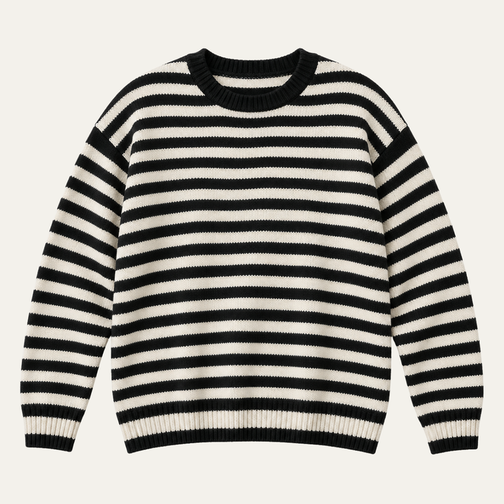 Women's Casual Striped Knit Sweater